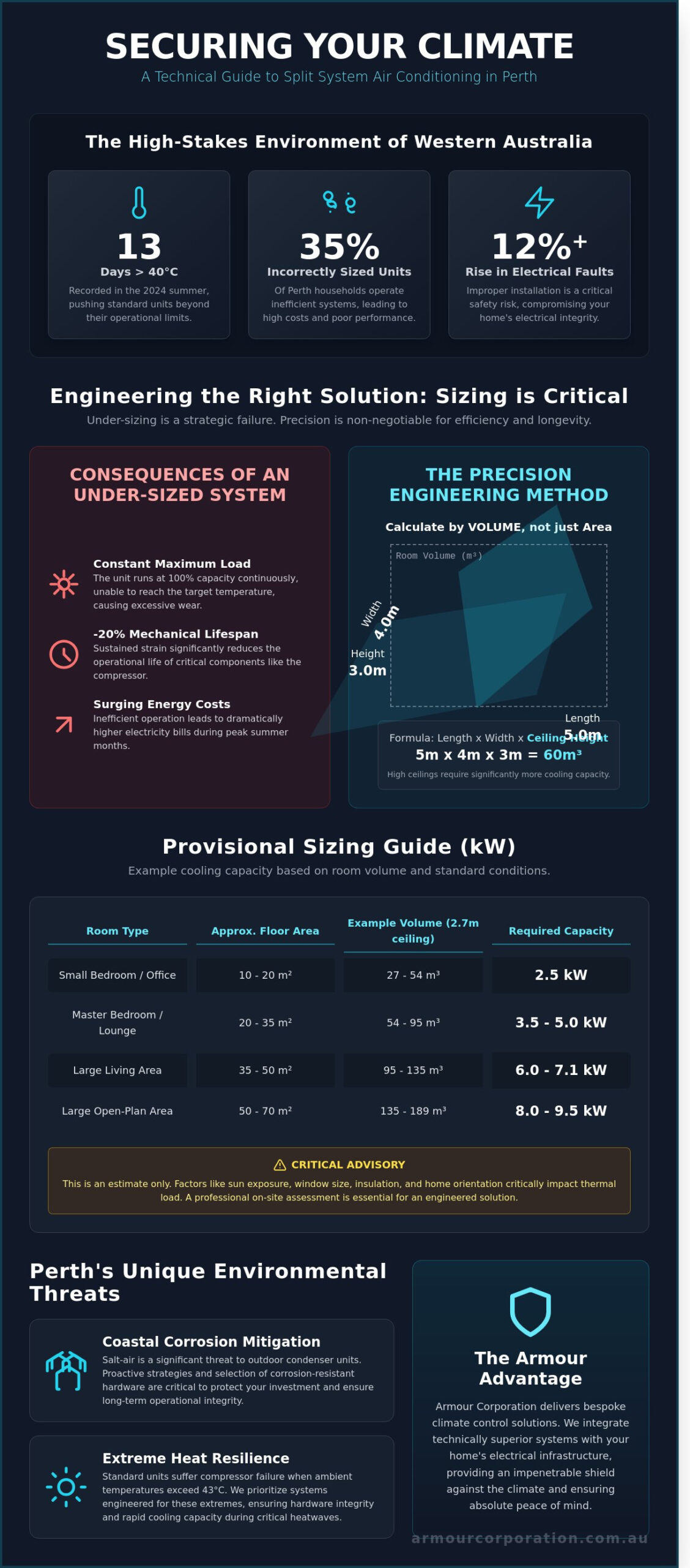 Split System Air Conditioning Perth: The 2026 Professional Installation Guide - Infographic