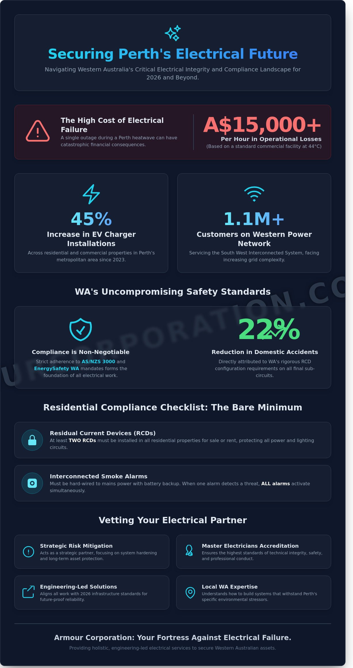 Electrical Services Perth: The 2026 Definitive Guide to Safety and Infrastructure - Infographic