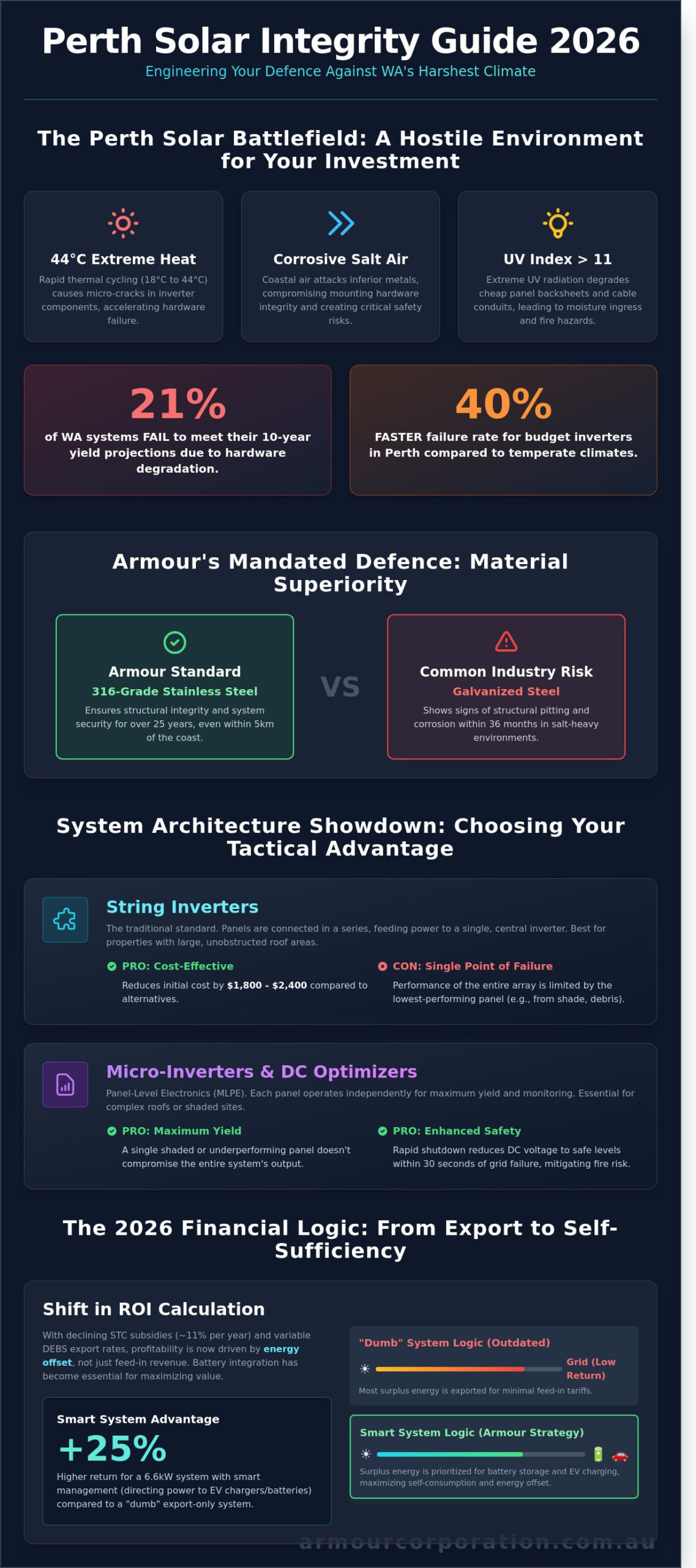 Solar PV System Installation in Perth: 2026 Engineering & Comparison Guide - Infographic