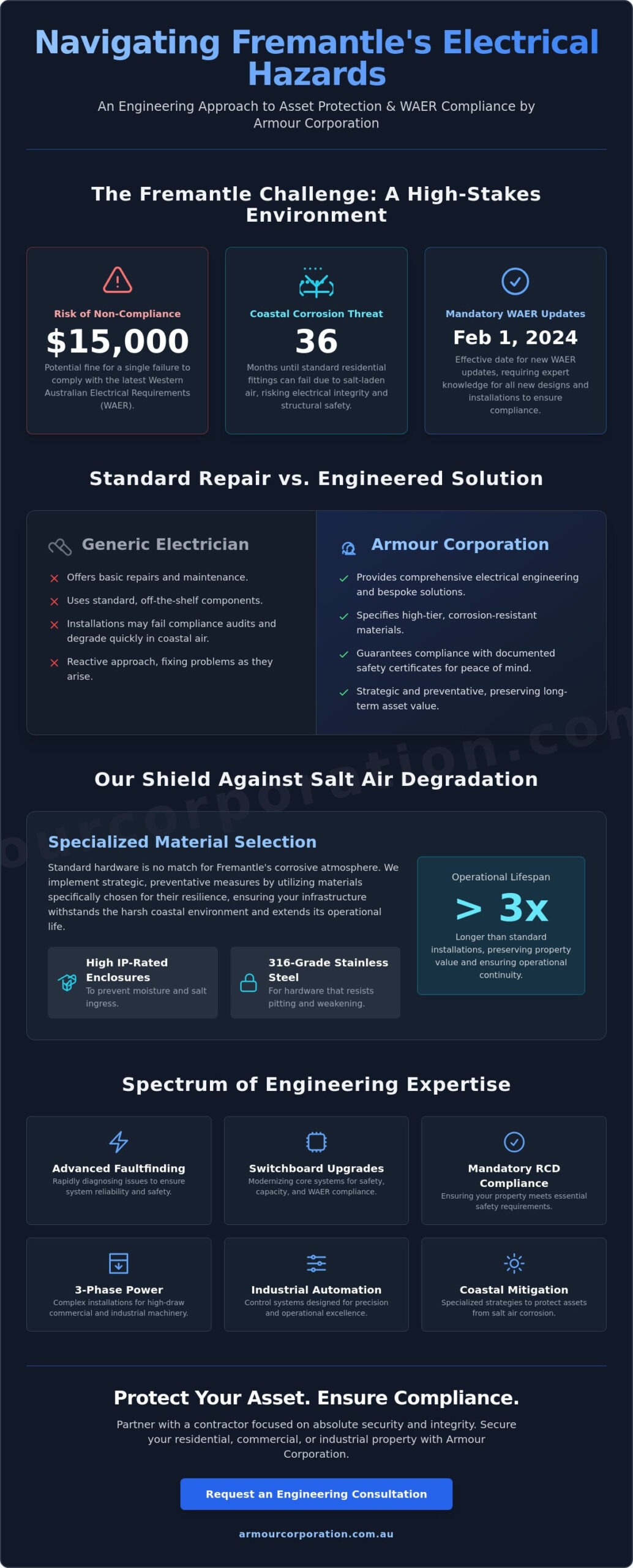 Professional Electrician Fremantle: Authoritative Electrical Engineering & Contracting - Infographic